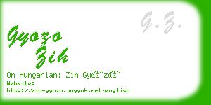 gyozo zih business card